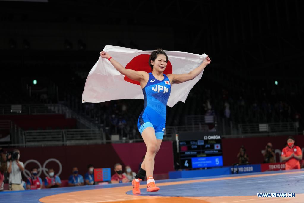 Japan wrestler Mayu Mukaida wins women’s 53 kg at Tokyo Games