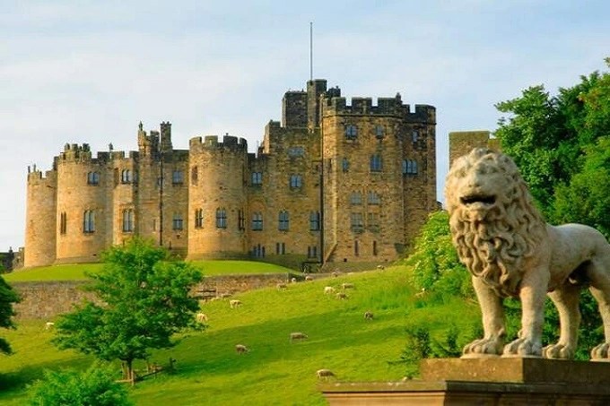 The ancient castle of Alnwick 