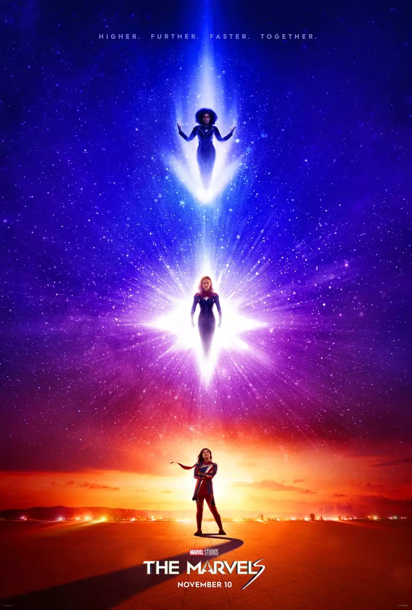 'The Marvels': New Teaser Trailer Sends Carol Danvers, Monica Rambeau, and Kamala Khan on a Cosmic Adventure 